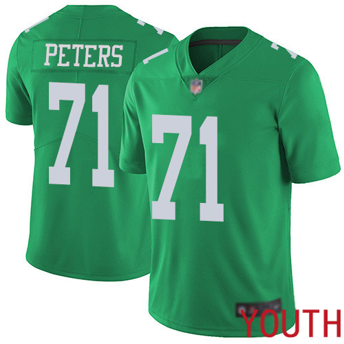 Youth Philadelphia Eagles 71 Jason Peters Limited Green Rush Vapor Untouchable NFL Jersey Football